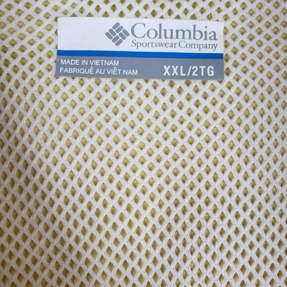 Columbia Shirt Mens PFG Omni-Shade SS Button Down Size XXL Yellow - Picture 7 of 9